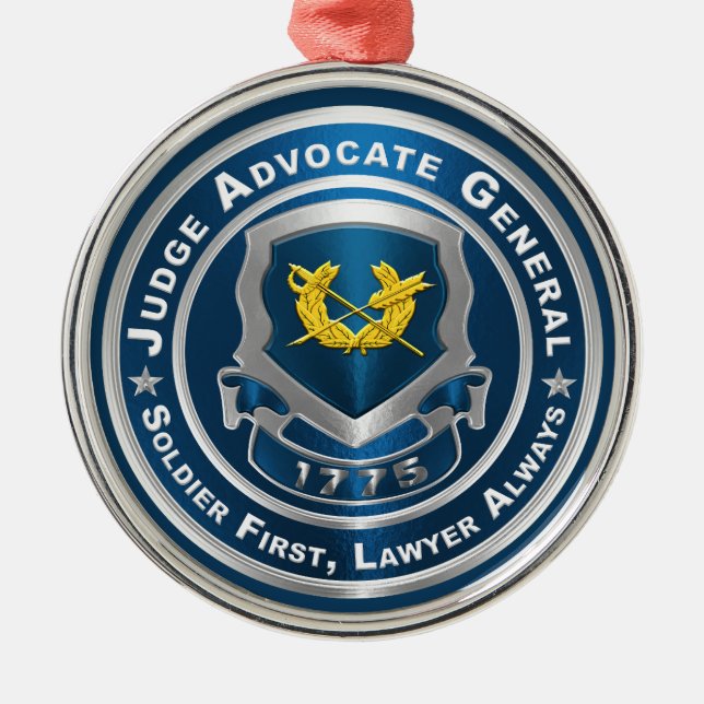 JAG Judge Advocate General  Metal Ornament (Front)