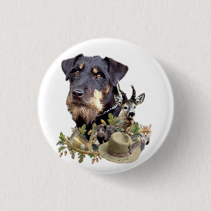Jagdterrier 3 cm round badge