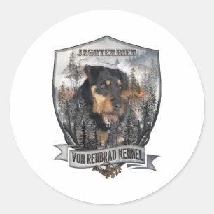 Jagdterrier Apache v. Renbrad Classic Round Sticker