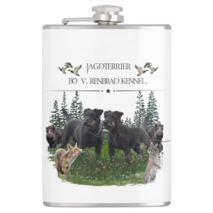 Jagdterrier Bo v. Renbrad Kennel. HP Laptop Skin C Hip Flask