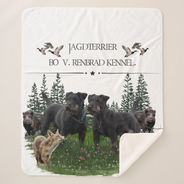 Jagdterrier Bo v. Renbrad Kennel. HP Laptop Skin C Sherpa Blanket (Front)