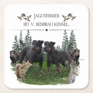 Jagdterrier Bo v. Renbrad Kennel. HP Laptop Skin C Square Paper Coaster