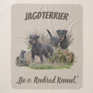 Jagdterrier ,,Bo v. Renbrad Kennel.'' Sticker Pape Sherpa Blanket