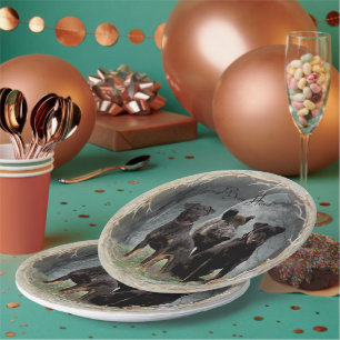 Jagdterrier , brave heart paper plate