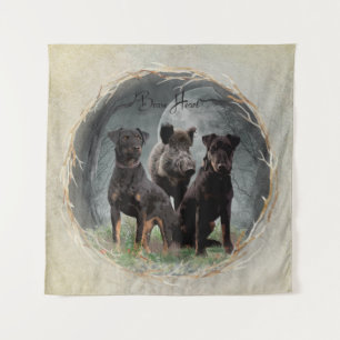 Jagdterrier , brave heart  tapestry