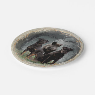 Jagdterrier , brave heart  tapestry poster acrylic paper plate