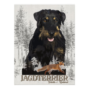 Jagdterrier Dakota v. Renbrad Faux Canvas Print