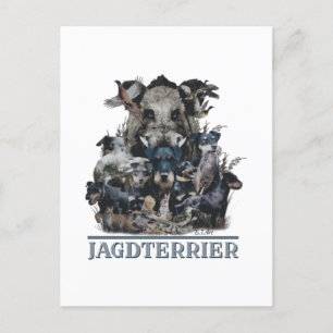 Jagdterrier holiday postcard
