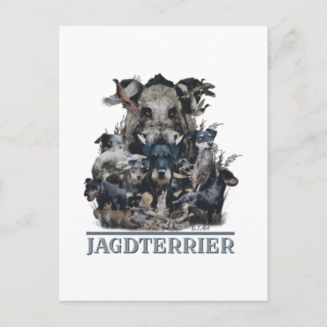 Jagdterrier  holiday postcard (Front)