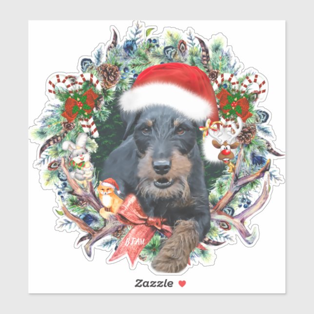 Jagdterrier,Merry Christmas (Sheet)