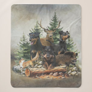Jagdterrier sherpa blanket