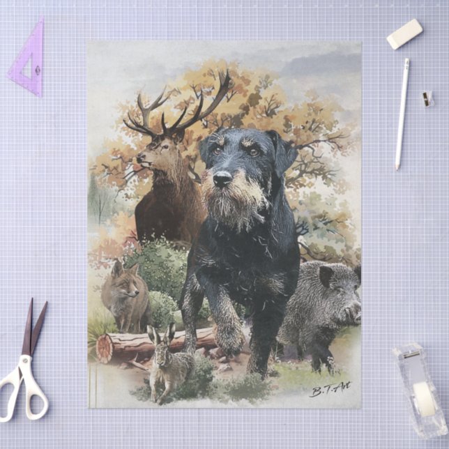 Jagdterrier  tissue paper (Craft)