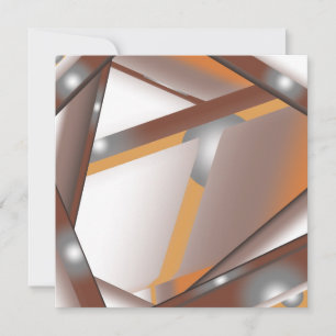 Jagged Edge Concentric Earth Tone Ombre Art Card