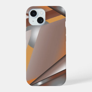 Jagged Edge Concentric Earth Tone Ombre Art iPhone 15 Case