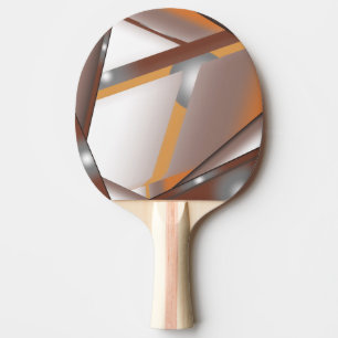 Jagged Edge Concentric Earth Tone Ombre Art Ping Pong Paddle