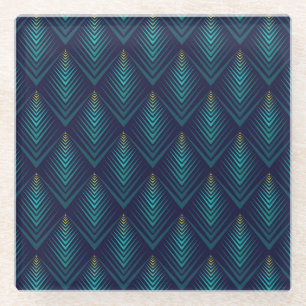 Jagged Edge: Dynamic Pattern Play Glass Coaster