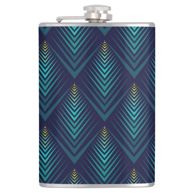 Jagged Edge: Dynamic Pattern Play Hip Flask (Front)