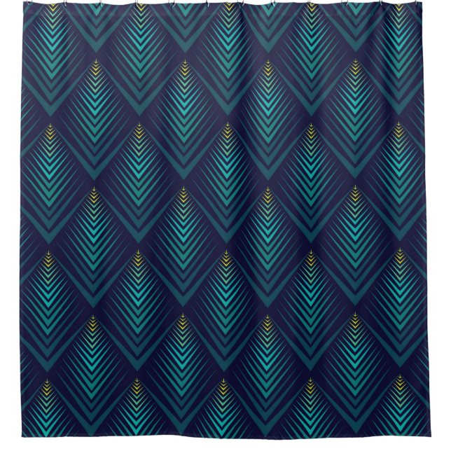 Jagged Edge: Dynamic Pattern Play Shower Curtain (Front)