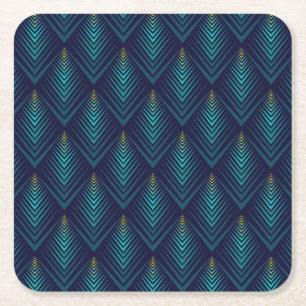 Jagged Edge: Dynamic Pattern Play Square Paper Coaster