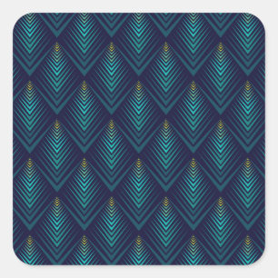 Jagged Edge: Dynamic Pattern Play Square Sticker