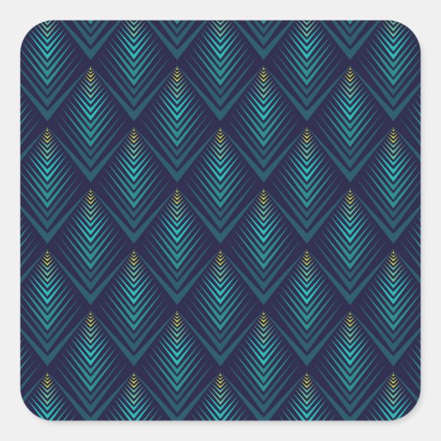 Jagged Edge: Dynamic Pattern Play Square Sticker (Front)