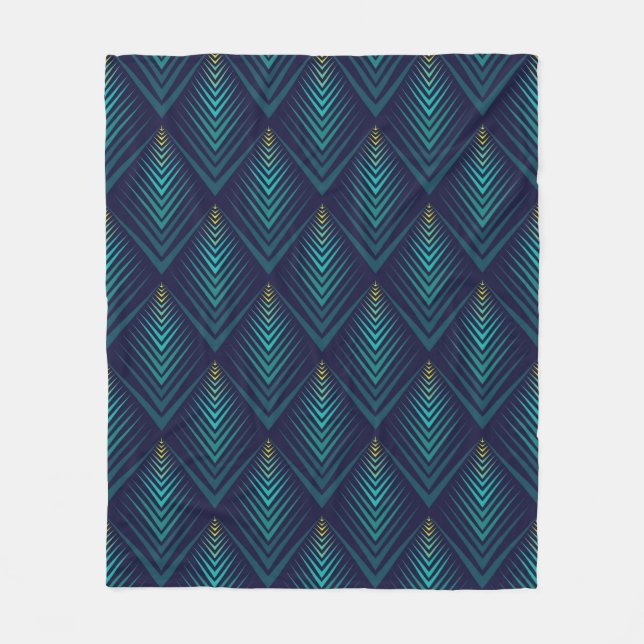 Jagged edge pattern fleece blanket (Front)