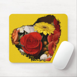 Jagged Edged Heart Bouquet Mouse Pad