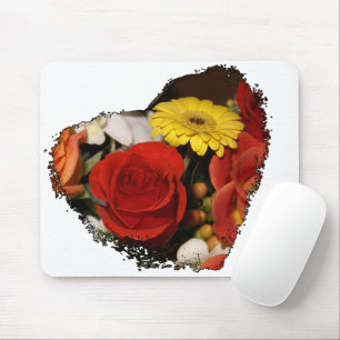 Jagged Edged Heart Bouquet Mouse Pad