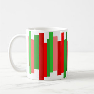 Jagged Lines – Red and Green   Coffee Mug