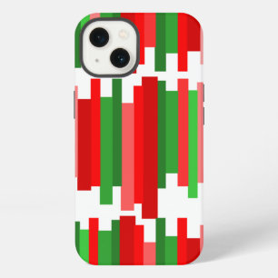 Jagged Lines – Red and Green iPhone 13 Case