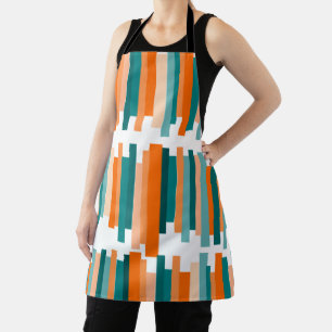 Jagged Lines – Teal and Orange Apron