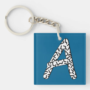 Jagged Pattern A Key Ring
