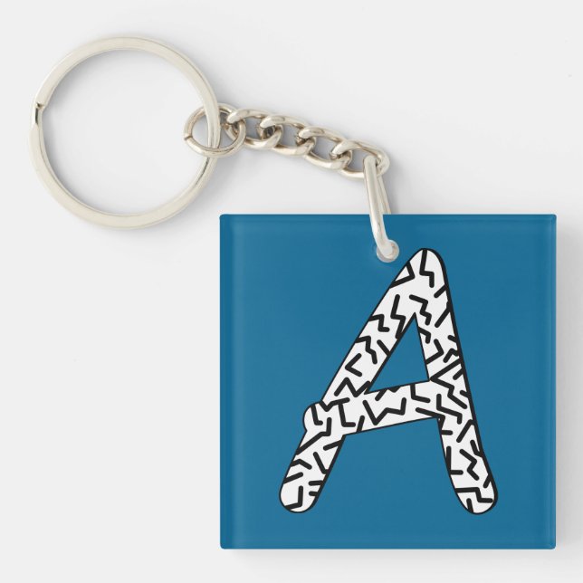 Jagged Pattern A Key Ring (Front)
