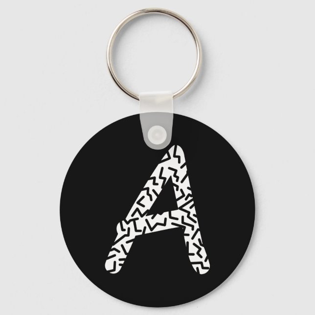 Jagged Pattern A Key Ring (Front)