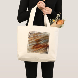 Jagged Petrified Wood Large Tote Bag