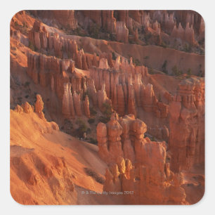 Jagged rock formations square sticker