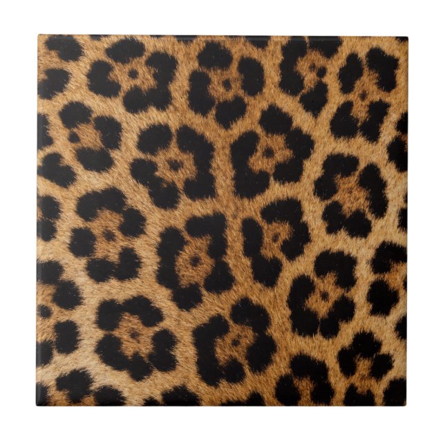 Jaguar Animal Fur Pattern Ceramic Tile (Front)
