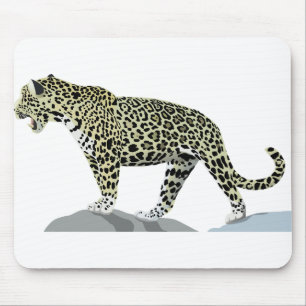 Jaguar Animal Jungle Panthera Onca Big Cat Mammal. Mouse Pad