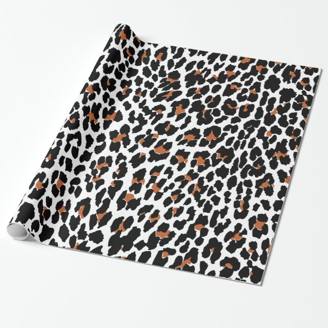 Jaguar Animal Print Wrapping Paper (Unrolled)