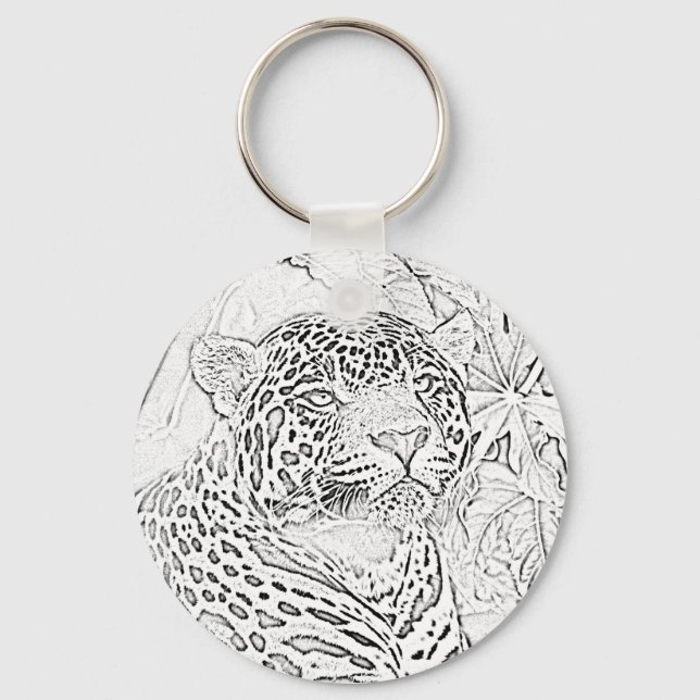 Jaguar (black) keychain (Front)