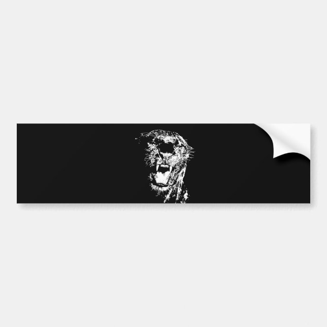 Jaguar - Black Panther Bumper Sticker (Front)