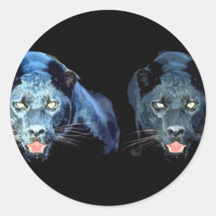 Jaguar - Black Panther Classic Round Sticker