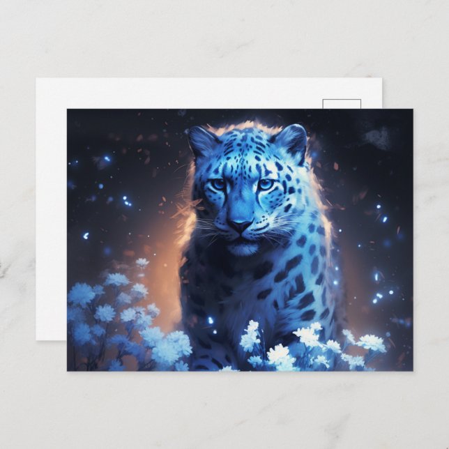 Jaguar Blue Light Postcard (Front/Back)