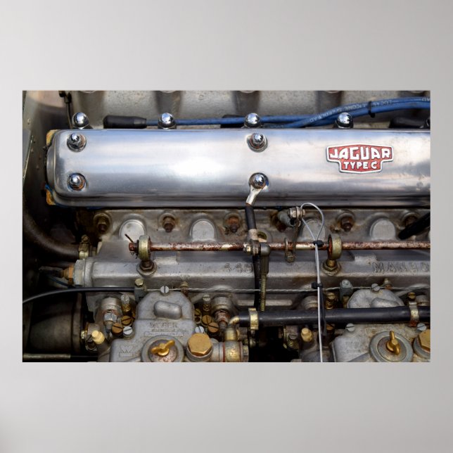 Jaguar C Type motor. Poster (Front)