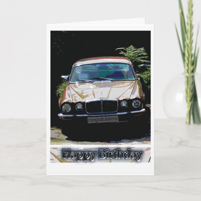 Jaguar car Birthday Card (Front)