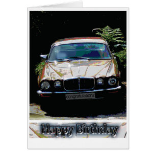 Jaguar car Birthday card