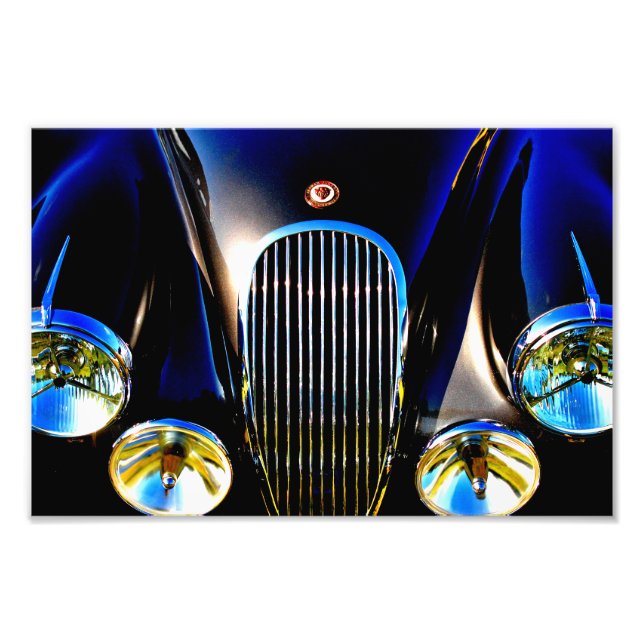 Jaguar Classic Motor Car Photo Print (Front)