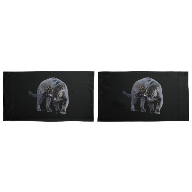 Jaguar Diablo black king pillowcases (Front-Set)