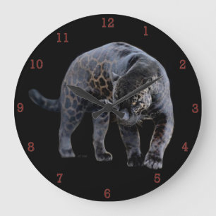 Jaguar Diablo black wall clock