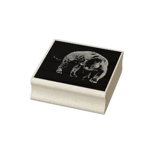 Jaguar Diablo large rubber stamp no handle